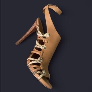 Coach Shoes Tan High Heel size 8.5 - Elegant Tan and Cream Women's Heels